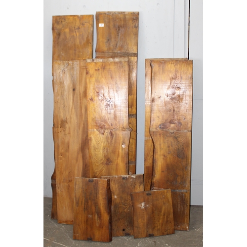 97 - Qty of Elm planked wood, longest piece approx 182cm x 37cm x 3cm