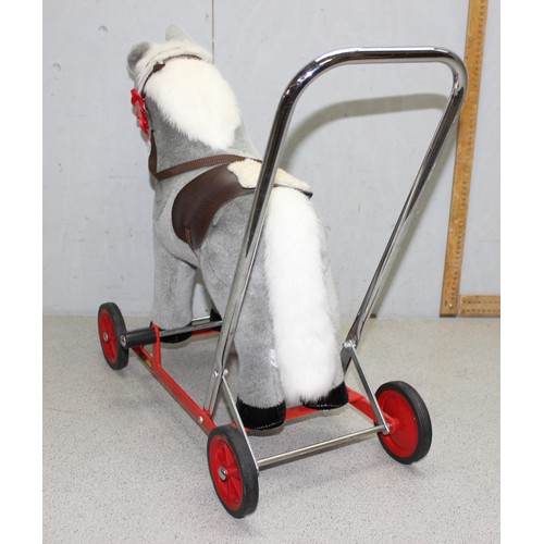 1525 - Child's Merrythought ride/push along dapple grey horse