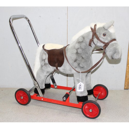 1525 - Child's Merrythought ride/push along dapple grey horse