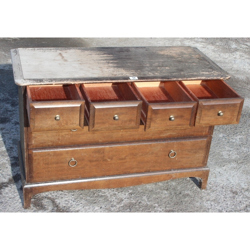 94 - A retro Stag 4 over 2 chest of drawers, approx 107cm wide x 47cm deep x 71cm tall