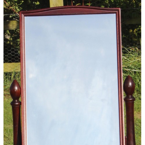 151 - A retro floor standing cheval mirror by Stag, approx 152cm tall