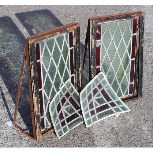 336 - Qty of assorted stained glass windows, all believed to be for narrow boats