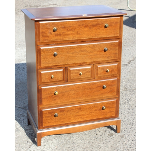 32 - A retro Stag Minstrel 2 over 3 over 2 chest of drawers, approx 82cm wide x 46cm deep x 112cm tall