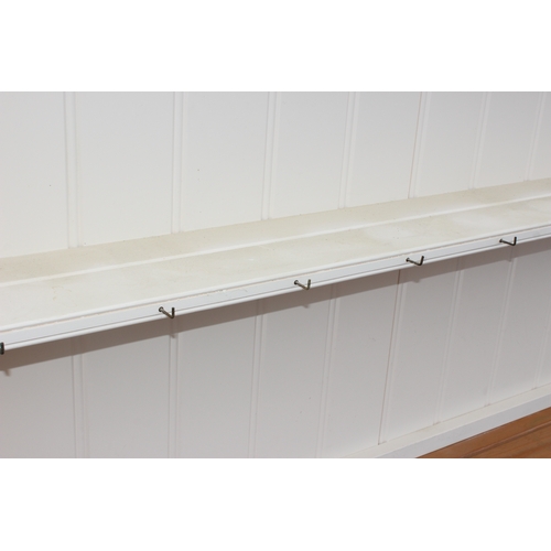 50 - John Lewis, a good quality white painted modern pine farmhouse kitchen dresser, approx 168cm wide x ... 