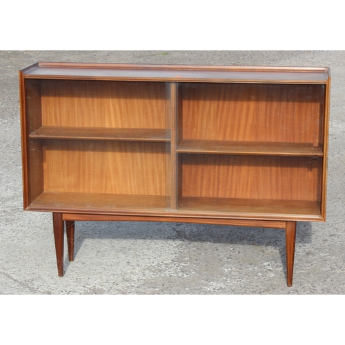 40 - Richard Hornby for Fyne Ladye Afrormosia, a retro teak bookcase, with adjustable shelves and sliding... 