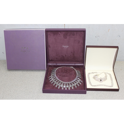 1120 - 2 pieces of costume jewellery, one in an Asprey box