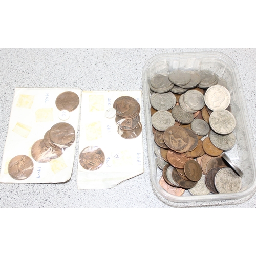 1239 - Qty of assorted 19th century and later British coins and commemorative crown coins, approx 1.6kg gro... 