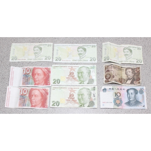 1240 - Qty of assorted mixed world banknotes