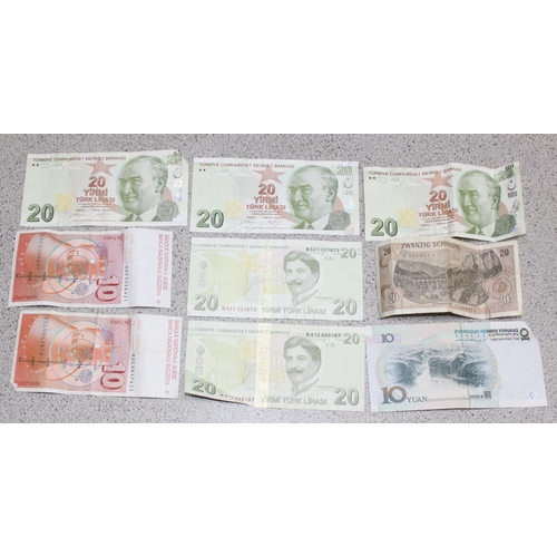 1240 - Qty of assorted mixed world banknotes