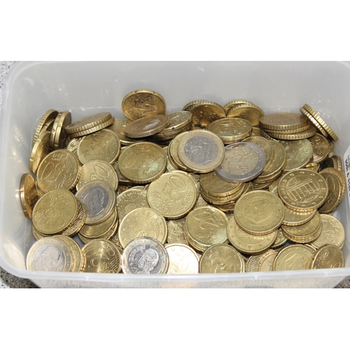 1241 - Qty of assorted mixed Euro coins, approx 820g gross