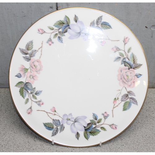 1717 - Large Victorian meat plate with coloured floral decoration, approx 55cm x 42cm), and a Royal Worcest... 