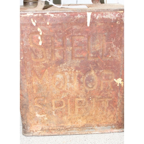 702 - Vintage Shell fuel can, approx 30cm tall