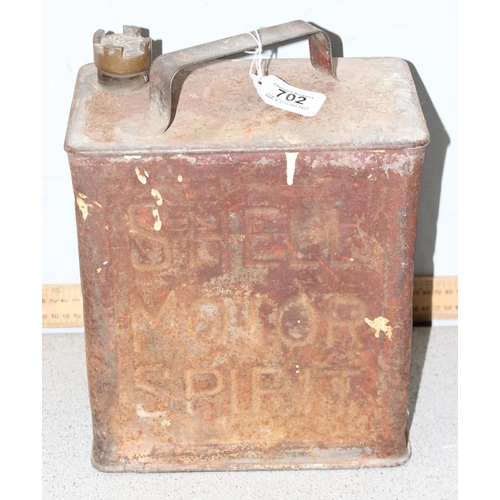 702 - Vintage Shell fuel can, approx 30cm tall