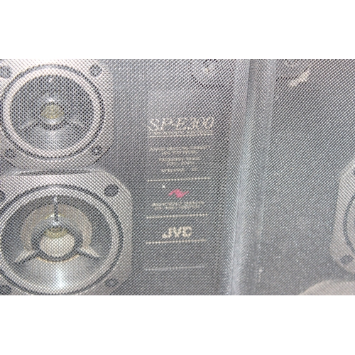 750 - JVC stereo system to include DR-E300L double stereo cassette deck receiver, XL-E300 compact disc pla... 