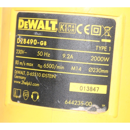 804 - Dewalt D28490 9 inch angle grinder