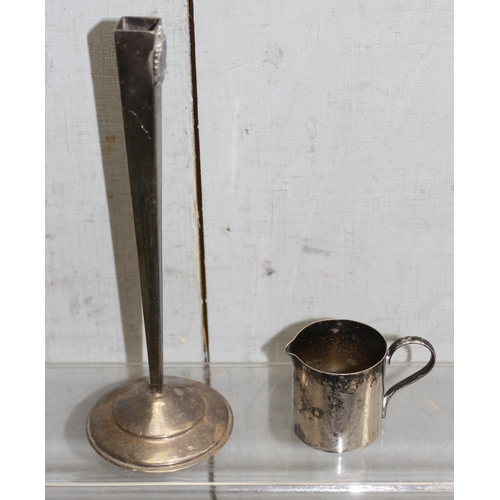 1019 - Qty of assorted antique and later silver plate and pewter items, approx 4kg gross