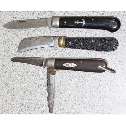 1410 - 3 vintage knives to incl Ulster Knife Co TL-29, Inoxdable, and a pruning knife