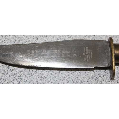 1430 - Scouts Special camping knife by William Rodgers 'I Cut My Way', approx 22cm