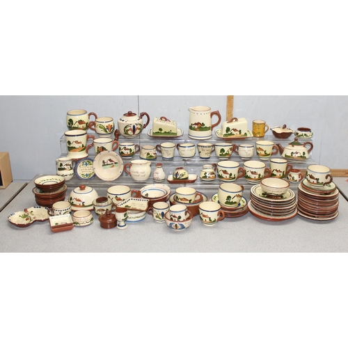 1740 - A huge qty of assorted Torquay mottoware pottery, dozens of pieces, 3 boxes