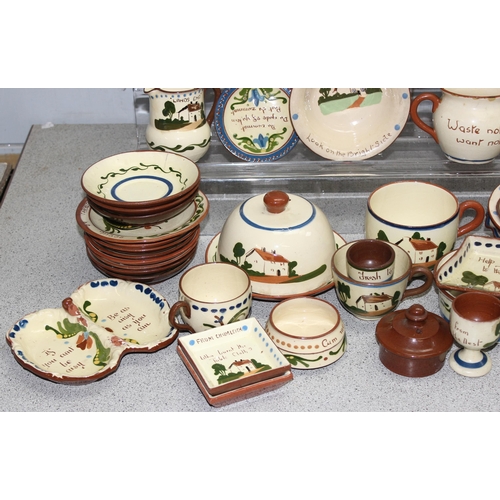 1740 - A huge qty of assorted Torquay mottoware pottery, dozens of pieces, 3 boxes