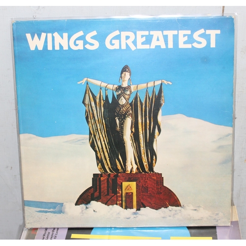 603 - Qty of assorted vinyl LP and other records to inc The Rolling Stones, Wings, T-Rex, John Lennon etc,... 