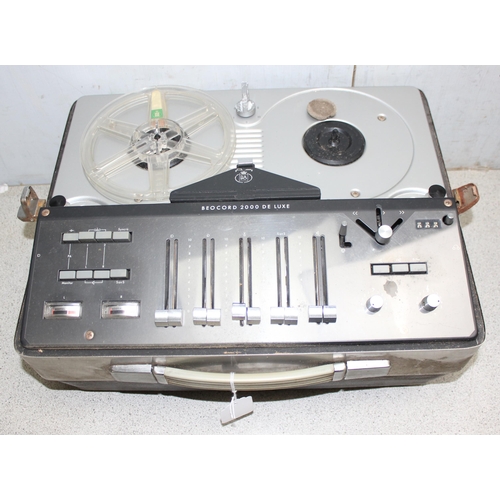 755 - Bang & Olufsen Beocord 2000 De Luxe reel to reel tape player with a number of tapes etc