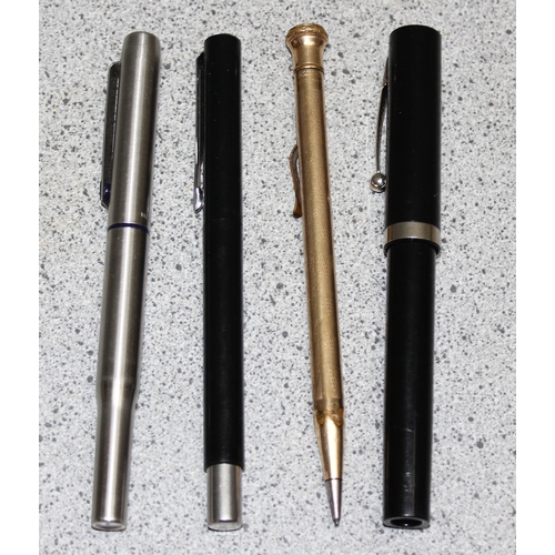 1655 - 3 fountain pens and a pencil to incl Shaeffer and Parker