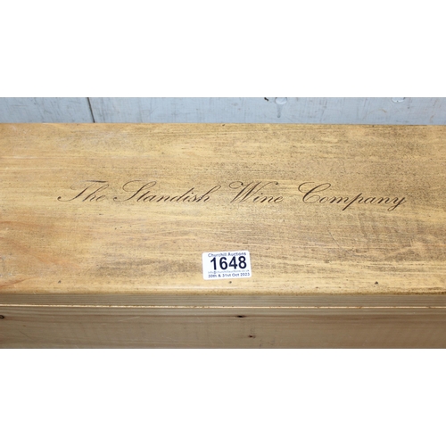 1648 - A 6 litre bottle in original wooden box of 2005 The Standish Barossa Valley Australian single vineya... 