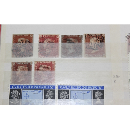 508 - 5 stamp stock books with contents, featuring mostly GB stamps from Queen Victoria to Queen Elizabeth... 