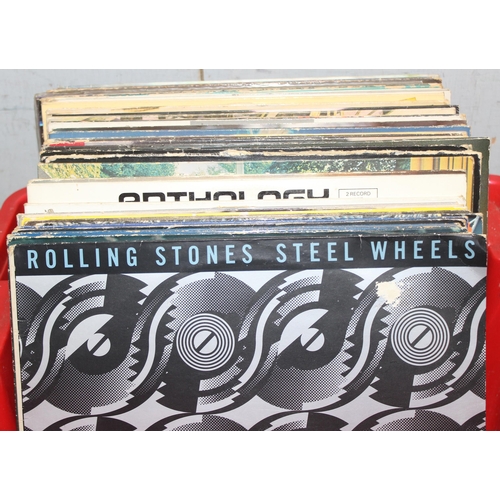 609 - Qty of vinyl records to incl Rolling Stones, The Who, Rod Stewart etc