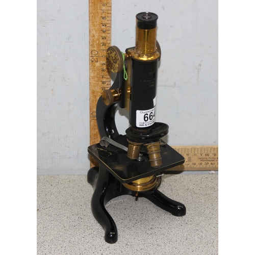 664 - Vintage Kima 4907 microscope by W. Watson & Sons Ltd of London