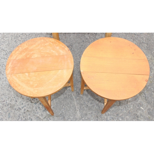 102 - Vintage mid-century Poul Hundevad style nest of tables, approx 62cm W x 42cm D x 56 cm H