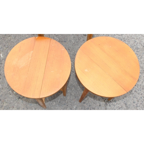 102 - Vintage mid-century Poul Hundevad style nest of tables, approx 62cm W x 42cm D x 56 cm H