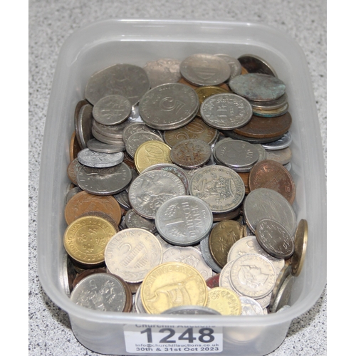 1248 - Qty of assorted mixed world and British coins, approx 1.5kg gross