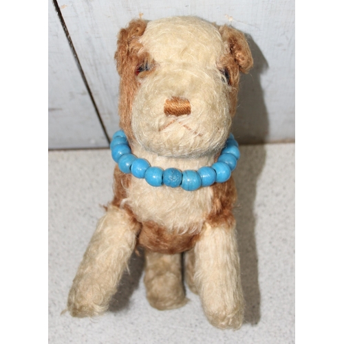 1514 - Qty of vintage toys to incl stuffed dog and a scratch-built truck