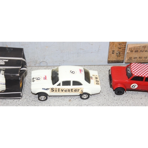 1523 - Assorted Scalextric vehicles to incl Rally Mini Cooper and a boxed C.125 Porsche Turbo 935