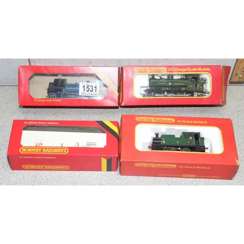 1531 - 4 x boxed Hornby Railways OO gauge train models to inc a Diesel Dock Shunter