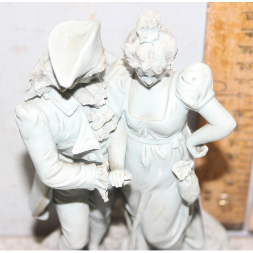 1756 - Handcrafted ceramic model of a couple, approx 20cm tall