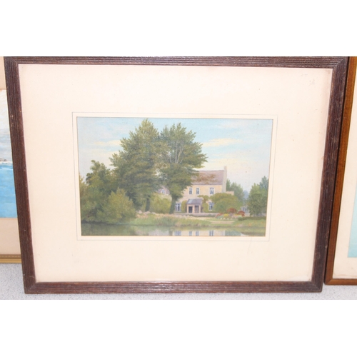 426 - Assorted pictures of landscapes to incl original paintings and drawings to incl 2 framed watercolour... 