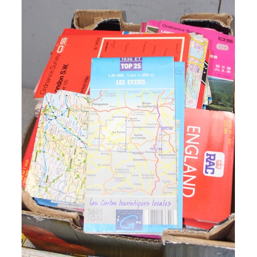 512 - Large qty of road maps to incl Michelin and RAC, and Ordinance Survey maps