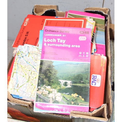 512 - Large qty of road maps to incl Michelin and RAC, and Ordinance Survey maps