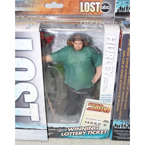 1546 - 3 boxed Lost character models incl Shannon, Hurley and Jack