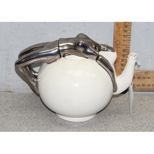 1763 - 1970’s Roger Mitchell designed novelty ‘nude silver lady’ lustre teapot