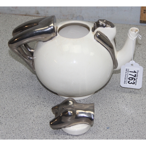 1763 - 1970’s Roger Mitchell designed novelty ‘nude silver lady’ lustre teapot