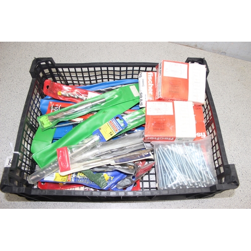 844 - Qty of assorted masonry drill bits and fixings