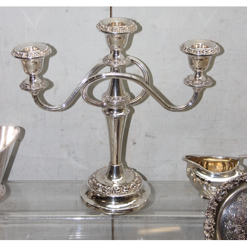 1056 - Box antique and later silver-plated items to incl Turton silver-plated pale, approx 3.9kg gross