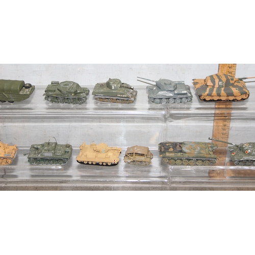 1551 - Qty of plastic vintage toy military vehicles, mostly tanks