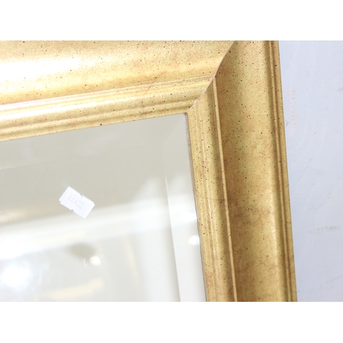 440 - Large framed wall mirror, approx 103cm x 74cm