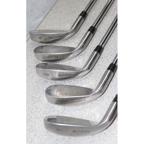 731 - Assorted golf clubs to incl MCZ140, Verner, and Vantage (8)