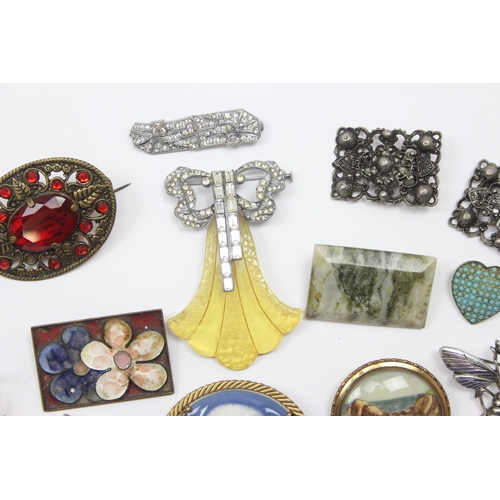 1115 - Qty of assorted vintage jewellery mainly brooches